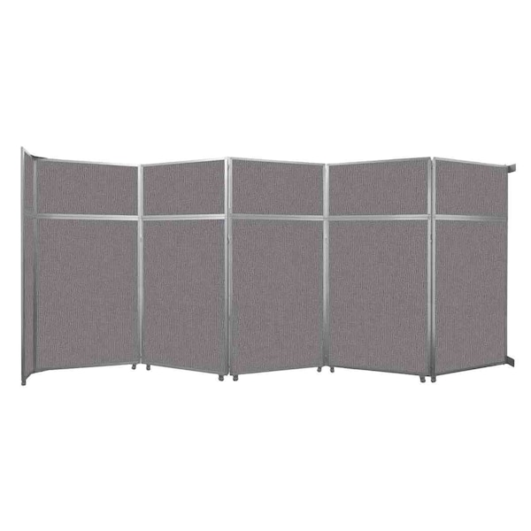 Operable Wall Folding Room Divider 19'6" x 8'5-1/4" Slate Fabric